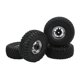thumbnail image 4 of Neumáticos de grava de 1,9 pulgadas con cubo de 10 orificios, patrón irregular para coches RC SCX10 1/10, juego de 4 plateados, 4 of 8