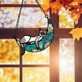 thumbnail image 3 of HUASHENG Cat Memery With Rainbow Layed Film For Hanging Pet Loss Sympathy Moon Sun Catchers Pass Keepsake For Pet Lovers, 3 of 6
