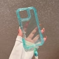 thumbnail image 2 of Dteck Clear Case for iPhone 16e,Shockproof TPU+PC 3-Layer Military Grade Protection Case Anti-Yellowing Back with Wrist Strap for iPhone 16e,Lightblue, 2 of 6