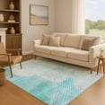 thumbnail image 7 of Addison Rugs Mayfield Premium Machine Washable Transitional Geometric Teal Rectangle Rug, 10' x 14', 7 of 7