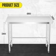 thumbnail image 1 of EDTara Table Commerciale en Acier Inoxydable, Établi Polyvalent pour la Préparation des Aliments avec Base Ouverte, Mobilité Optionnelle pour Garage Ou Entrepôt, 1 of 9