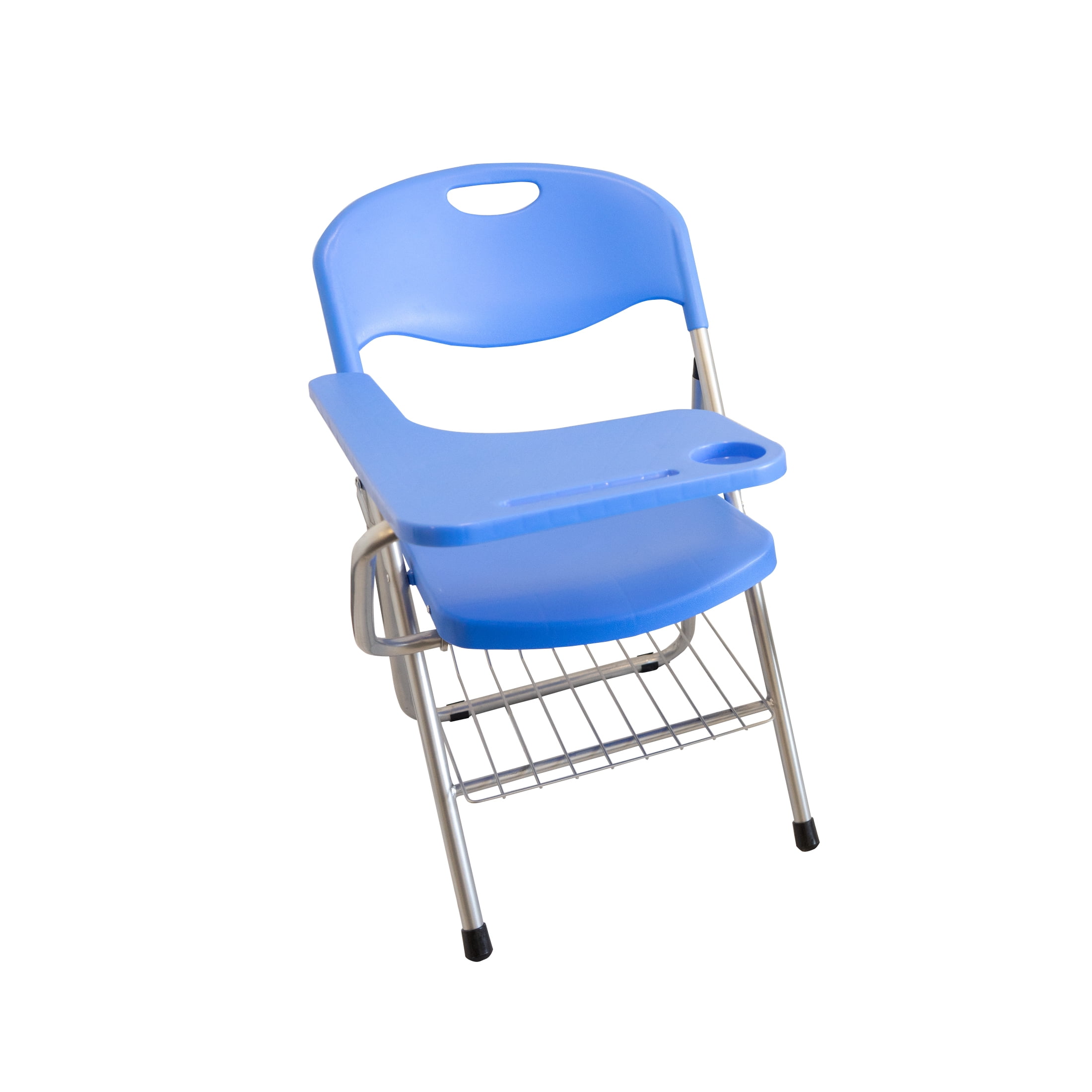 RTC Group Right Hand Pad Tablet Regular Arm Desk Folding Chair, Blue, 2pk