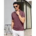 thumbnail image 2 of COOFANDY Men' Collared Shirts Short Sleeve Casual Polo T Shirt Summer Golf Shirts Classic Stylish Tees, 2 of 6
