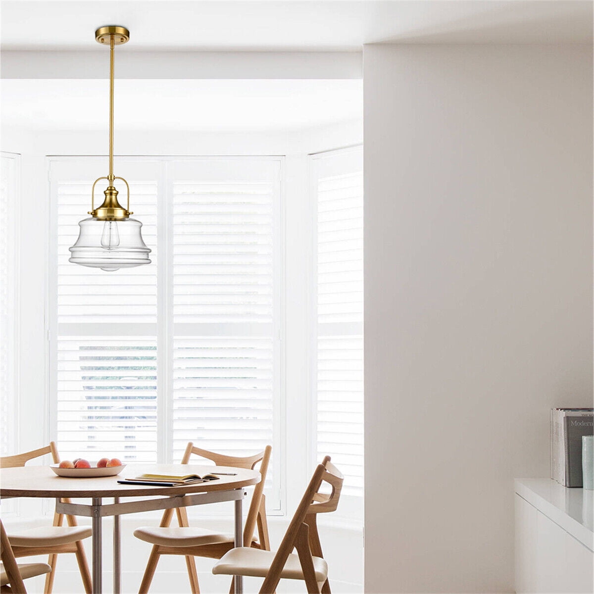 Modern Schoolhouse Pendant Light Fixtures Brass Hanging Light for Kitchen Island