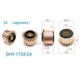 thumbnail image 3 of 1Pc 28.5 x12 x20(24.5) mm 24P Teeth Copper Hook Type Electrical Motor Commutator, 3 of 7