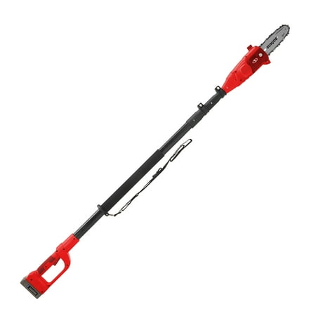 Sun Joe 20VIONLT-PS8-RED Cordless Telescoping Pole Chain Saw | 8-inch | 2.5-Amp | 20-Volt (Red)