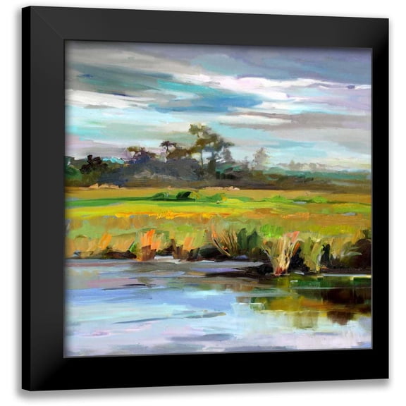 Hallock, Carol 12x12 Black Modern Framed Museum Art Print Titled - Early Evening