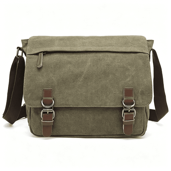 GASTROPOD Canvas Vintage Messenger Bag Shoulder bag Leather Large Travel Crossbody bags for men women 15inch Laptop