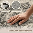 thumbnail image 6 of ODIKA 5'x7' Washable Area Rug Vintage Faded Distressed Transitional Border Interlocking Abstract Flowing for Guest Room, Lounge, Apartment, Non-Slip Low Profile, Stain Resistant, 6 of 7