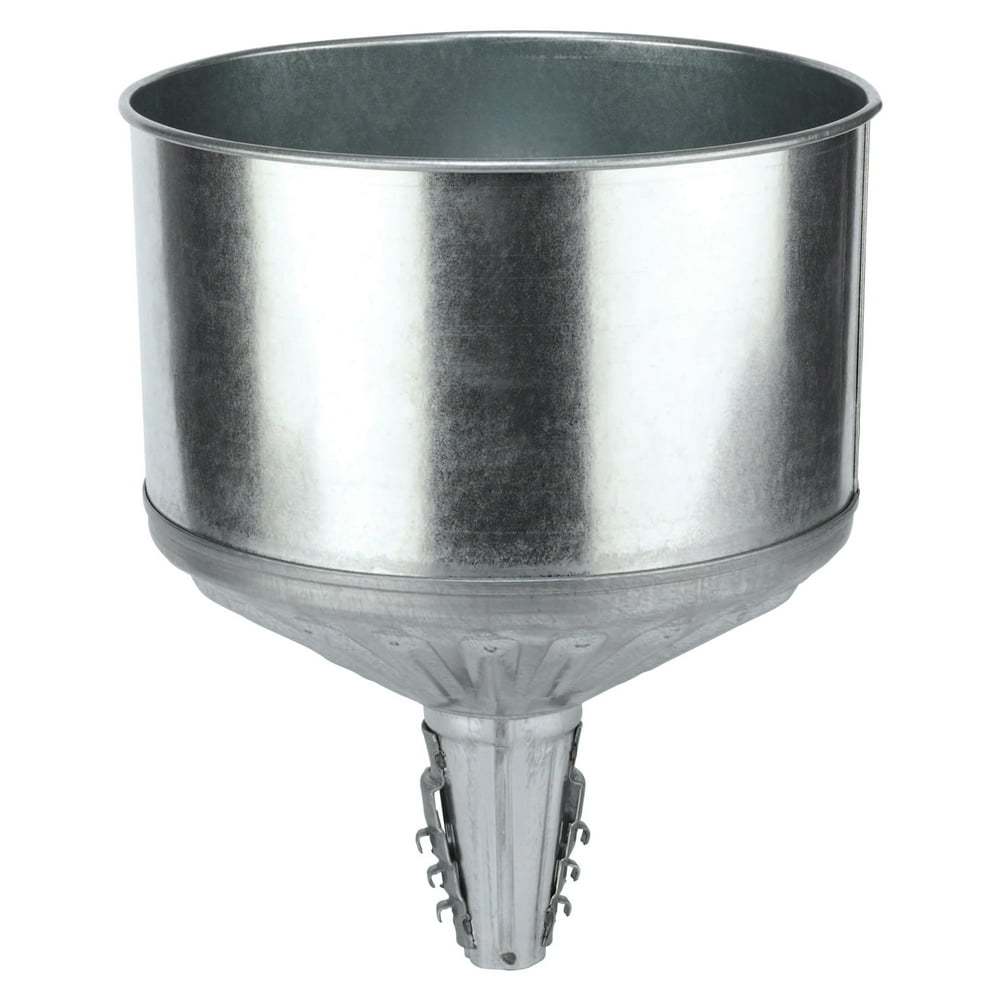 Plews Funnels, Tractor LockOn with Screen, 8 qt, Galvanized Steel