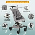 thumbnail image 2 of Lightweight Baby Stroller, Compact Travel Stroller for Airplane, One-Click Fold, Infant Toddler Stroller w/Adjustable Canopy, Storage Basket for Kids, 2 of 8