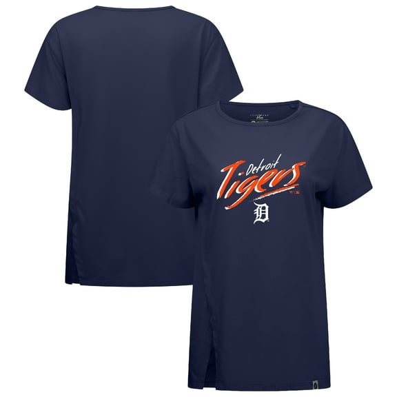 Women's Levelwear Navy Detroit Tigers Influx Sizzle T-Shirt