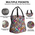 thumbnail image 3 of Boho Bohemia Flower Drawstring Lunch Bag Women - Drawstring Lunch Bag Insulated for Work Office - Stain-Resistant Large Lunchbags for Women with Multi-Pockets, 3 of 6