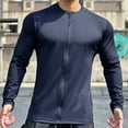 thumbnail image 2 of Maean Mens Zip up Athletic Shirts Jackets Lightweight Breathable Long Sleeve for Hiking Running, 2 of 3