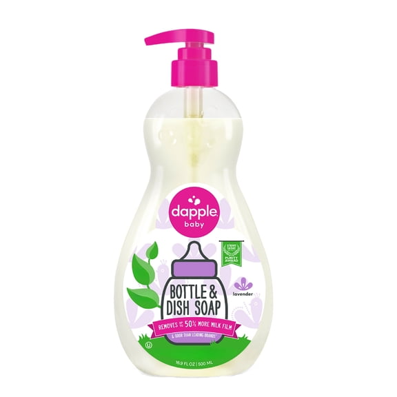 Dapple Baby Bottle and Dish Soap for Baby Products, Lavender Scent, 16.9 fl oz