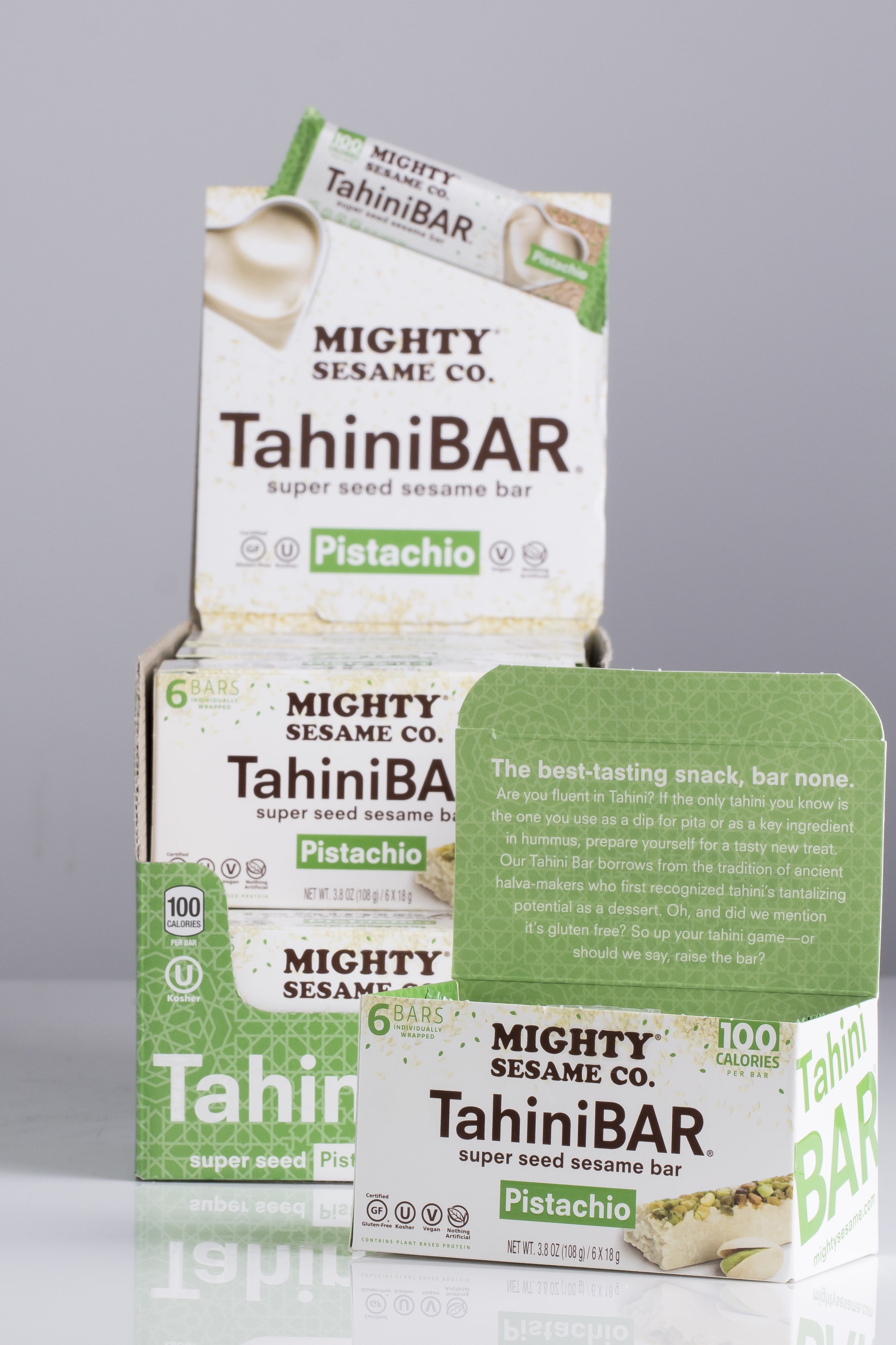 Mighty Sesame Company Pistachio Super Seed Tahini Bars, 3.8oz