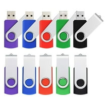 KOOTION 10Pack 32GB USB 2.0 Flash Drive Thumb Drives Memory Stick, 5 Mixed Colors: Black, Blue, Green, Purple, Red