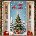 thumbnail image 2 of Festive Decoration Christmas Tree Banner Colorful Ornaments Holiday Celebration for Christmas Party Home Decoration Winter Event, 2 of 9