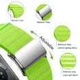 thumbnail image 2 of Stretchy Nylon Sport Bands for Apple Watch 42(Series 1/2/3)/44/45/46/49mm Men Women, Security Loop, Reflective Strips, Magnetic Clasp, for iWatch Series 10 Ultra SE 9 8 7 6 5 4 3 2 1, White, 2 of 3