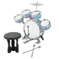 thumbnail image 4 of Musical Drum Set, Birthday Gift Plastic Musical Instrument Rhythm Beat Toy Kids Drum Set, For Children From 1 To 6 Years Old Bleu, 4 of 8