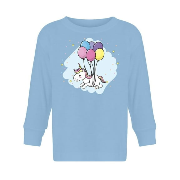 Unicorn With Balloons Long Sleeve Toddler -Image by Shutterstock, 5 Toddler