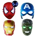 thumbnail image 2 of Máscaras de Spiderman de Marvel de una pieza, Hulk, Iron Man, Capitán América, figura de luz Led, decoración de colección, modelo de Cosplay, juguetes, regalos, 2 of 6