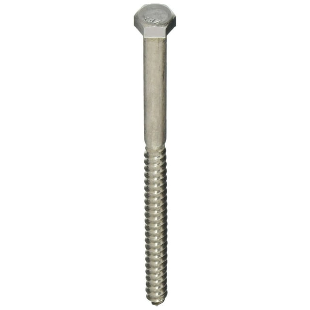 Tornillo Hillman con cierre hexagonal de acero inoxidable de 9,5 x 15 cm, 25 unidades