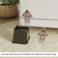 thumbnail image 7 of Maenizi Bed Risers 3 Inch Heavy Duty 9 Pack L-shaped Bed Furniture Elevators 1,500 lbs Lifts Up Riser for Sofa and Table, Black, 7 of 7