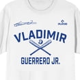 thumbnail image 2 of MLB Players Association Vladimir Guerrero Jr. #27 Men's White Short Sleeve Tee-Small, 2 of 5