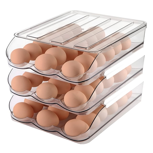 Organizador de 54 Huevos Redlemon con 3 Cajones para Refrigerador y Cocina