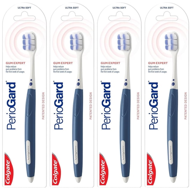 Cepillo de dientes Colgate PerioGard Ultra Soft Gum Expert, paquete de 4