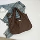 thumbnail image 3 of Guardurnaity Bolso tote plegable con llavero, de piel y tela, con detalles en oro cepillado. Minibolsos expandibles con llavero. Bolsas de mensajero y de hombro café, 3 of 6