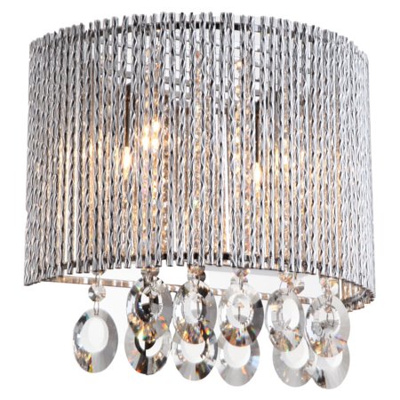 Eurofase Lighting Crystal Sconce - Crystalline Round 2 Light Crystals Wall Sconce