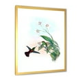 thumbnail image 2 of Designart 'Historic Hummingbird Flying To A Flower' Traditional Framed Art Print, 2 of 4