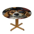 thumbnail image 3 of Orinice Pirate Dog Round Table Cover Stain Resistant Washable Indoor Outdoor Tablecloth Kitchen Dining Wedding Parties Table Cloth 100% Polyester Fiber 31-35, 3 of 8