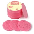 thumbnail image 1 of Esponjas faciales comprimidas de 50 unidades para limpieza diaria y exfoliación suave Esponja de spa de celulosa natural perfecta para eliminar la suciedad y el maquillaje de la piel muerta, 1 of 5