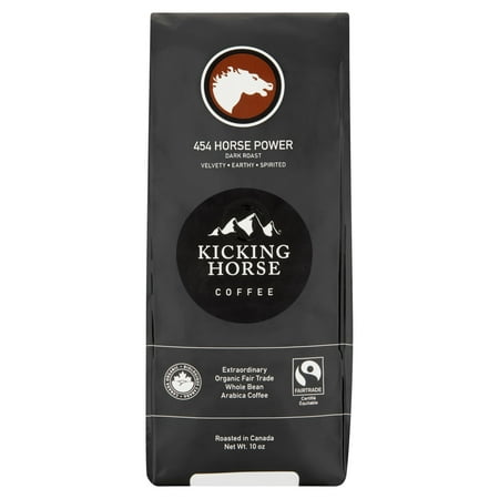 Kicking Horse Coffee 454 Horse Power Dark Roast Arabica Coffee, 10 oz (Pack of
