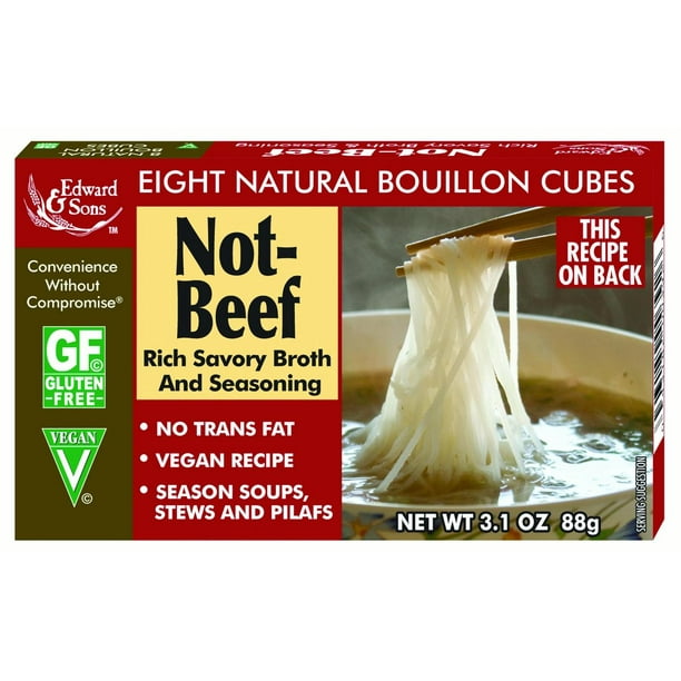 Edward & Sons NotBeef Bouillon Cubes, 3.1 Ounce Boxes