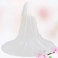 thumbnail image 6 of Yuangui Cathedral Long Wedding Veils 2 Tier Bridal Veil with Comb Wedding Accessories for Bride Wedding (Pure White), 6 of 11