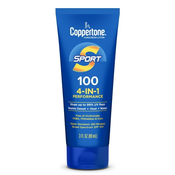 Coppertone Sport Sunscreen Lotion, SPF 100 Sunscreen, 3 fl oz