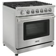 thumbnail image 4 of KOSTCH 36in Freestanding Natural Gas Range in Stainless Steel with 6 Sealed Burners and 6.0 Cu.ft. Oven, 110V, 4 of 9