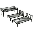 thumbnail image 2 of URTR Twin over Twin & Twin Bunk Beds for 3, Twin XL over Twin & Twin Bunk Bed, Metal Triple Bunk Bedframe for Bedroom, Black, 2 of 8