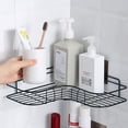 thumbnail image 5 of Adhesive Shower Caddy, Reliable Material Corner Shower Shelf For Space Saving Design And Easy Installation In Bathroom Or Kitchen (Black), 5 of 5