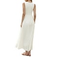 thumbnail image 3 of INSPIRE CHIC Midi Dress for Women's Sleeveless Square Neck Casual Swing Tank Dress XS White, 3 of 6