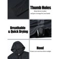 thumbnail image 4 of Weilanxin Women's UPF 50+ Sun Protection Hoodie SPF Shirt Long Sleeve Hiking Fishing Outdoor Shirt Lightweight Hoodie Black S, 4 of 9