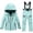 Mint Green, variant on Girls Ski Suit Set 2 Piece Snowsuits for Girls Waterproof Windproof Hooded Snow Jacket and Warm Winter Overalls Pants Blue Size 14