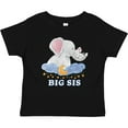 thumbnail image 3 of Inktastic Big Sis Cute Elephants with Moon and Stars Girls Baby T-Shirt, 3 of 5