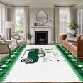 thumbnail image 2 of Area Rug 72×108in, Rustic Dwarf Green Checkered Floor Carpet Living Room Rug, St. Patrick's Day Three Leaf Non-Slip Welcome Mat Indoor Rugs for Bedroom Dining Room, 2 of 9