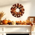thumbnail image 4 of Fall Thanksgiving Wreath Harvest Front Door Decoration Wooden Sign Hanging Autumn Seasonal Decor for Home Porch Wall Fireplace, 4 of 6