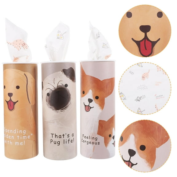 Topbathy 3pcs Portable Decorative Tissue Holder Cylinders for Car Bathroom Kitchen Office Colors for Everyday Use